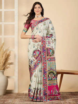 Tasrika Woven Banarasi Viscose Rayon Saree(Multicolor)