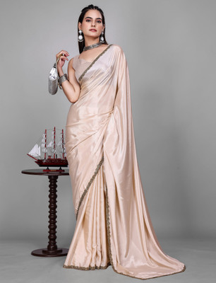 ASHTA Self Design Kanjivaram Jimmy choo, Chiffon Saree(Cream)