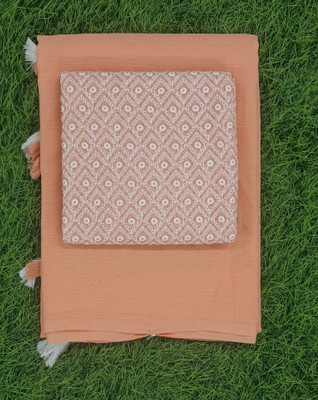 EVERYDAY CREATION Self Design Bollywood Georgette Saree(Orange)