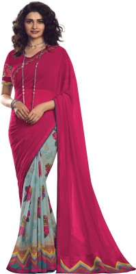 Kodila Enterprise Printed Bollywood Georgette Saree(Pink)