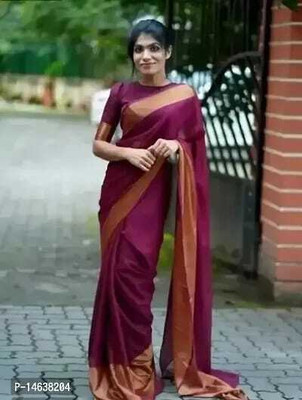 HINDVA FASHION HUB Self Design Assam Silk Chiffon Saree(Multicolor)