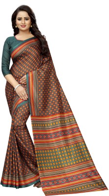 Saarah Self Design Kanjivaram Art Silk Saree(Brown)