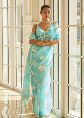ROOP LAVANYA Self Design Bollywood Jimmy choo, Net Saree(Pink)