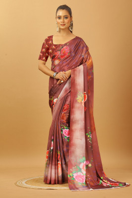 nirmal creation Self Design Bollywood Crepe Saree(Multicolor)