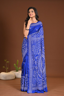 Ramshyam Collection Woven Handloom Pure Silk Saree(Light Blue)