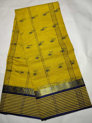 HARE KRISHNA ENTERPRISE Woven Tant Pure Cotton Saree(Light Green)