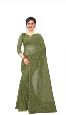 Divya Shree Self Design Bollywood Net Saree(Magenta)