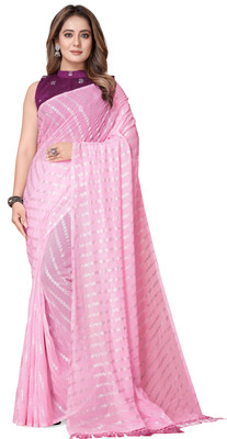 Jay Bajrang Fashion Embroidered Banarasi Georgette Saree(Grey)