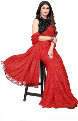 GUPTA TRENDZ Self Design Bollywood Georgette Saree(Purple)