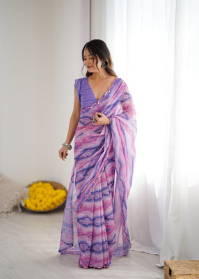 Hensi sarees shop Woven Kasavu Georgette, Art Silk Saree(Purple)