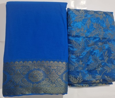 The Fashion Attire Woven Bollywood Georgette Saree(Light Blue)