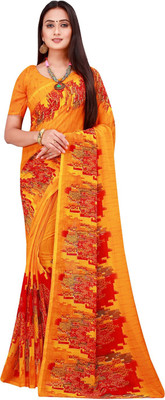 Suali Printed Bollywood Georgette Saree(Cream)