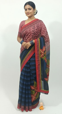 HOUSEOFSADNA Floral Print Daily Wear Georgette Saree(Multicolor)