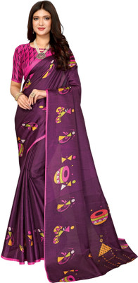 Priyashi Self Design Bollywood Art Silk Saree(Purple)