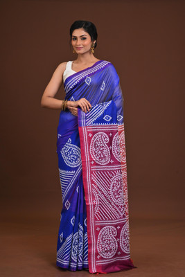 Ramshyam Collection Printed Konrad Pure Silk Saree(Multicolor)