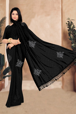 KT ENTERPRISE Embellished Bollywood Georgette Saree(Black)