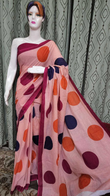 Jashvita Printed, Color Block, Blocked Printed Handloom Pure Cotton Saree(Multicolor)