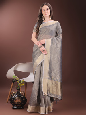 Divastri Woven Banarasi Organza Saree(Grey)