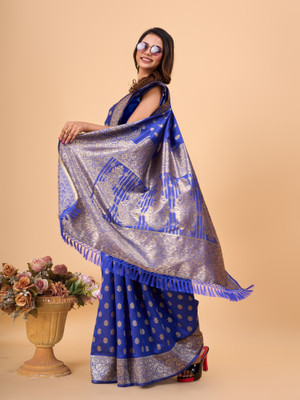 nirmal creation Self Design Banarasi Jacquard Saree(Multicolor)