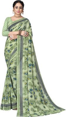 Divastri Printed Bollywood Georgette Saree(Light Green)