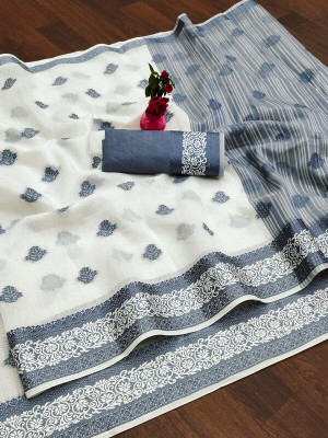 MUSHAK Woven Kanjivaram Cotton Silk Saree(Multicolor)