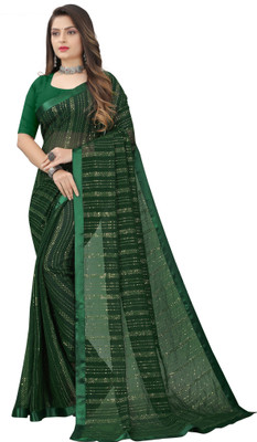Julee Embroidered Bollywood Georgette Saree(Green)