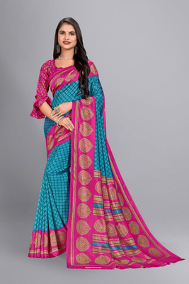 Vimla Printed Bollywood Art Silk Saree(Light Blue)