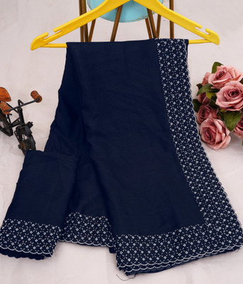 Zeekha Self Design Bollywood Georgette Saree(Dark Green)