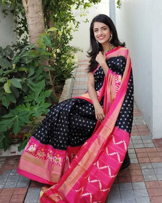 Moda Rapido Printed Bandhani Crepe Saree(Pink)