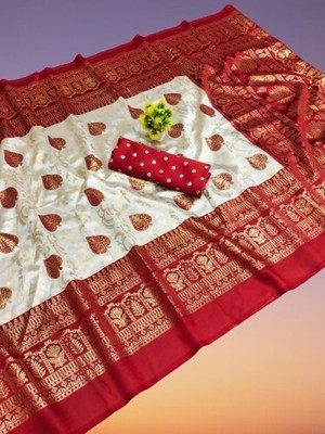 Kanooda Prints Printed Mysore Art Silk Saree(Multicolor)