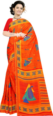 nirmal creation Printed Daily Wear Georgette Saree(Green)