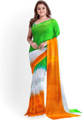 Aarunika SKT Dyed Bollywood Art Silk Saree(Multicolor)