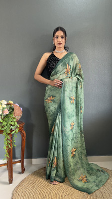 YANKITA Embellished Daily Wear Georgette Saree(Green)
