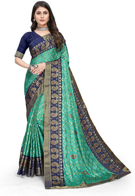 S.R.TEXTILES Woven Bandhani Art Silk Saree(Multicolor)