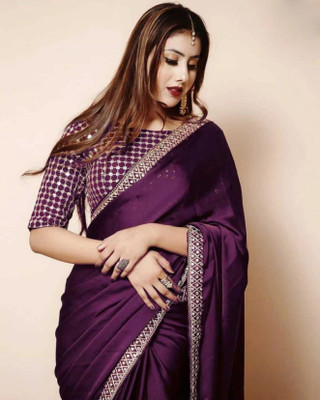 Bollytrend Printed Bollywood Georgette Saree(Magenta)