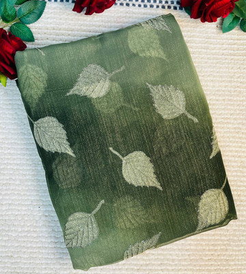 Pallu Patola Printed Banarasi Pure Silk Saree(Green)