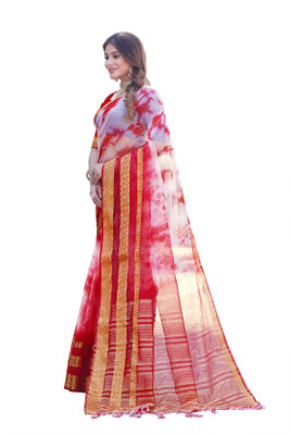 Aarunika SST Dyed Bollywood Organza Saree(Red)