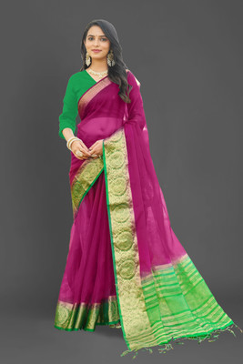 Aarunika SST Embroidered Bollywood Organza Saree(Multicolor)