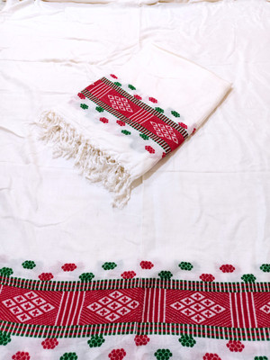 BAKKAH TEXTILE Woven, Geometric Print Handloom Handloom Cotton Silk Saree(Multicolor)