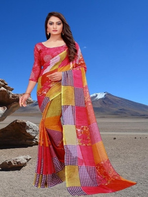 Suali Digital Print Bollywood Georgette Saree(Multicolor)