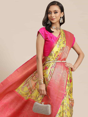Divastri Digital Print Banarasi Art Silk Saree(Light Green)