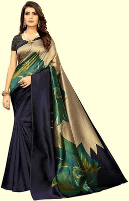 Vimalnath Synthetics Printed Daily Wear Art Silk Saree(Blue)