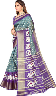 HouseOfCommon Self Design Bhagalpuri Art Silk Saree(Grey)