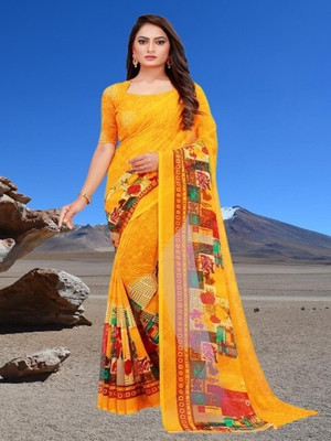 Saadhvi Embellished Bollywood Georgette Saree(Multicolor)