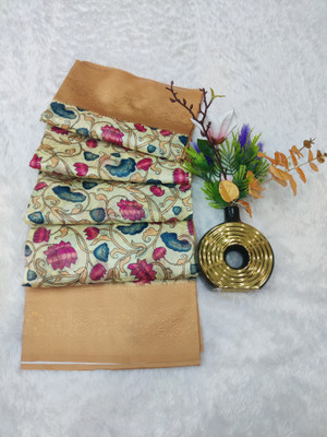 FEMORI Printed Banarasi Silk Blend Saree(Multicolor)