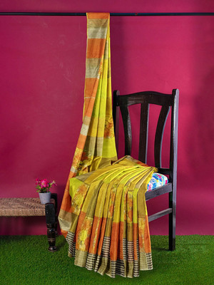 Suali Printed Bandhani Georgette Saree(Red)