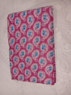 sunthi Self Design Daily Wear Cotton Blend Saree(Pink)