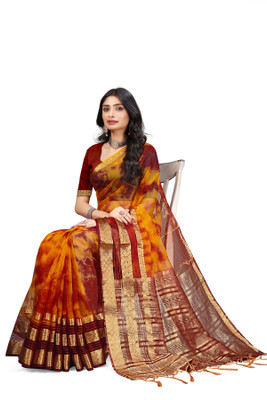 Aarunika IC Woven Bollywood Organza Saree(Multicolor)