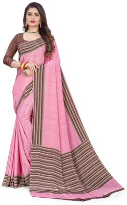 Dori Printed Daily Wear Crepe, Silk Blend Saree(Pink)