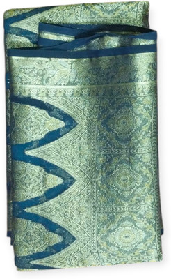 AUTHANTIC Woven, Self Design, Floral Print Baluchari Cotton Jute Saree(Pink, Blue)